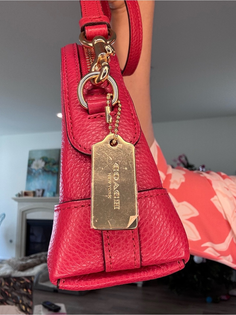 Coach Dome Crossbody Bag Red NEW - Picture 9 of 14